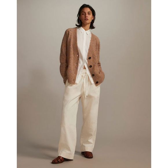 Everlane The Canvas Organic Cotton Pull-On Pant Wide Leg Bone Size S NWT - Picture 6 of 13